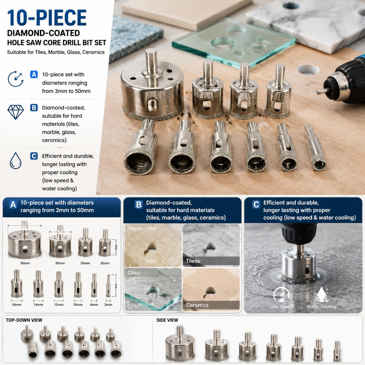 Conjunto de Brocas Diamantadas - Reciprocating Saw Attachment Drill avaliação e preço