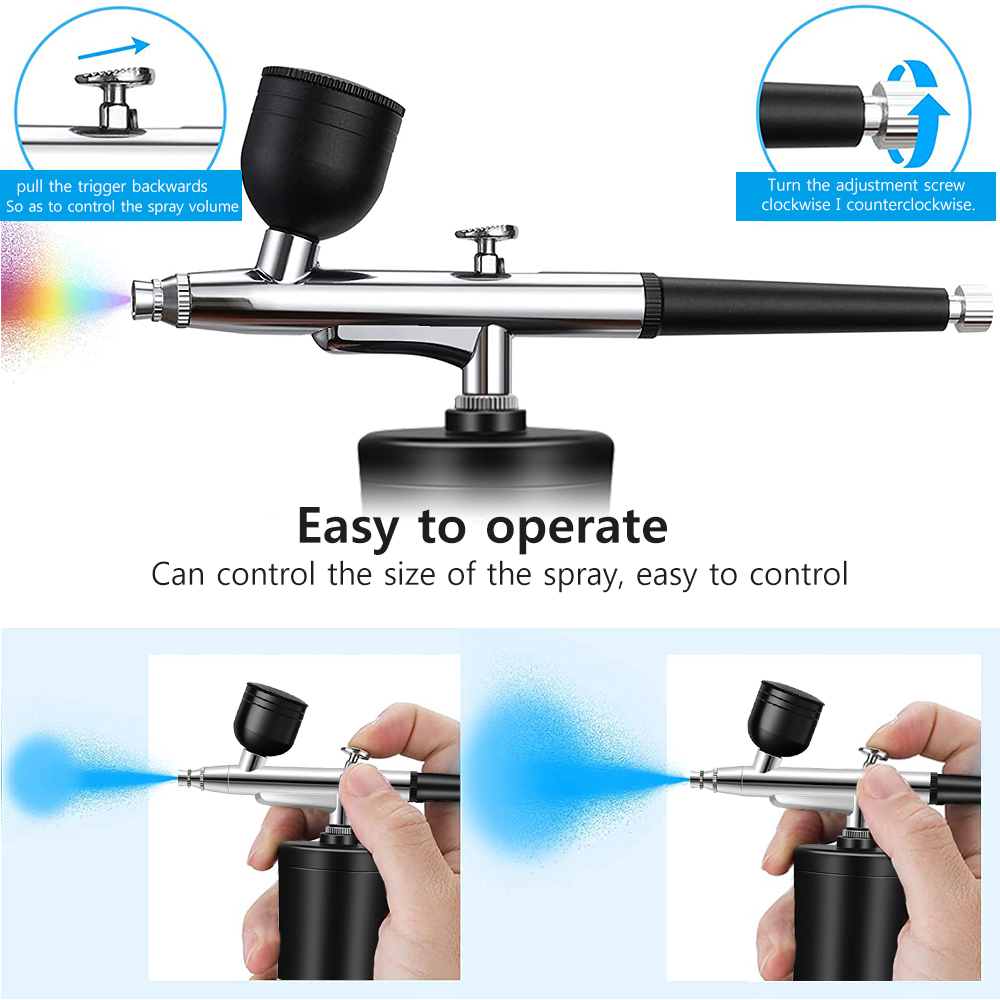 Kit de aerógrafo mini recarreg - Airbrush Kit With Mini Compressor avaliação e preço